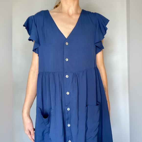 Pink Martini Claudia Dress in Navy blue color size small - Picture 4 of 7